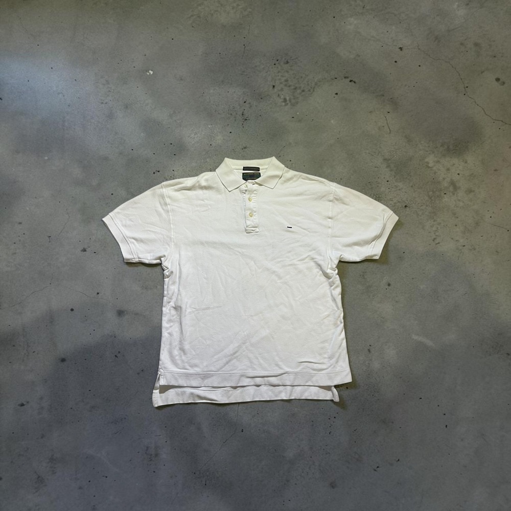 Alexander Julian Colours Mens White Cotton Pique Short Sleeve Polo‎ Shirt Size M